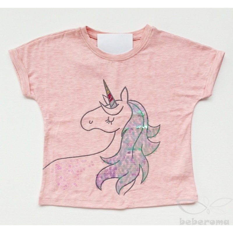  - Kız Çocuk Unicorn Pembe Tişört 2801-050 1
